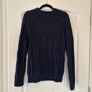 Goodfellow & Co Navy Cable-Knit Crewneck Sweater